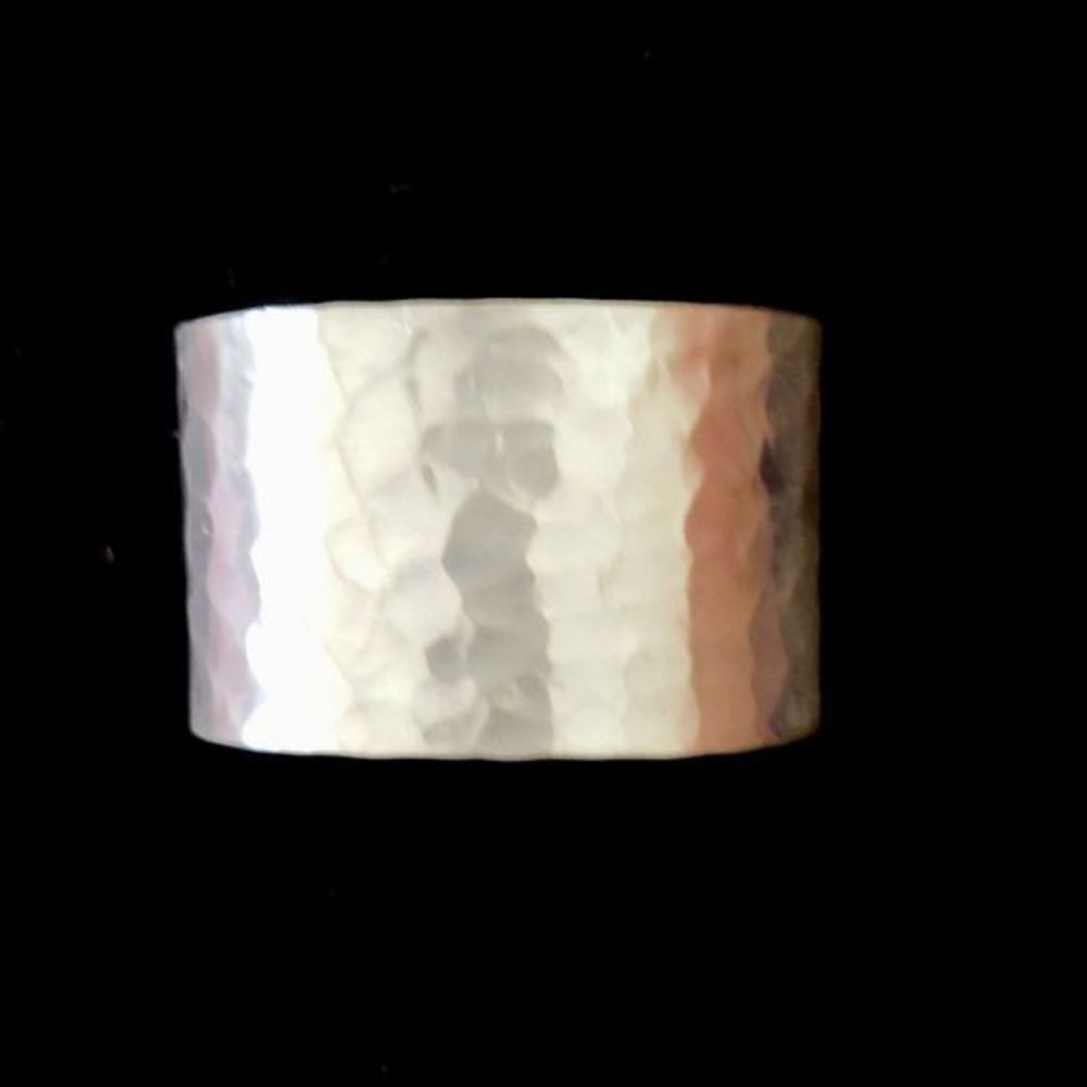Silver  Hammered Cuff Fashion Jewelry - Picture 2 of 5